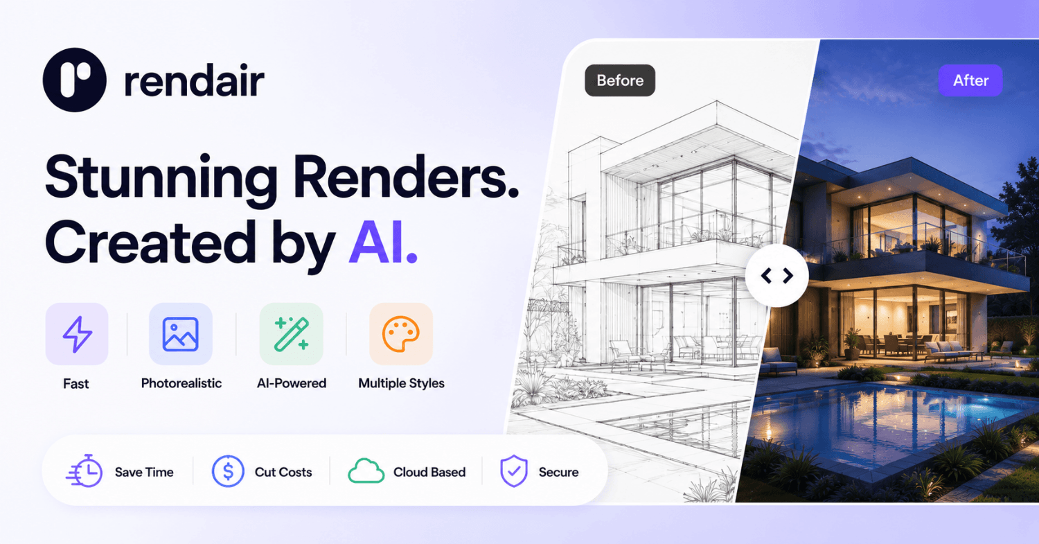 Transform 2D Sketches with Rendair AI